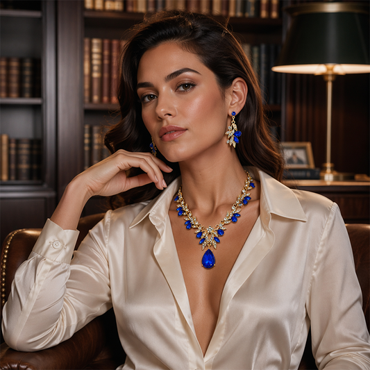 ⏳🔥LIMITED-TIME 50% OFF! ⏰💎 Sparkling Teardrop Pendant Necklace & Earrings Set – Elegant & Timeless, Perfect for Every Occasion ✨