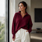 🧥✨ Women's Quarter Zip Pullover – 50% OFF! Soft stretch, ribbed texture, relaxed fit – sporty everyday style. 🔥🌸