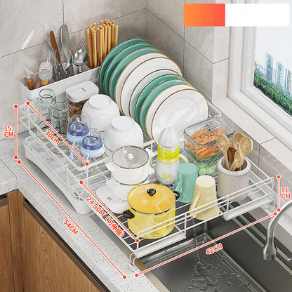 ✈Free shipping🚀Extendable Over-the-Sink Dish Drying Rack