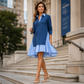 ⏰Women's Striped Layered Long Sleeve Dress
