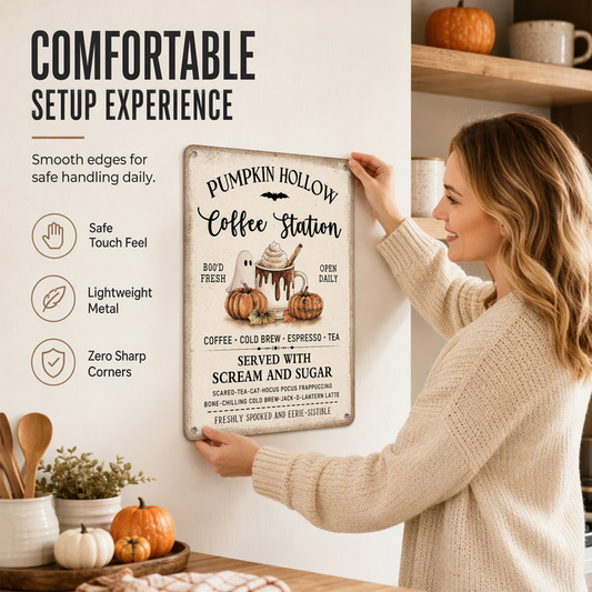 🔥 Halloween Special Offer – Spooky Savings Await! 🎃💀Halloween Coffee Station Sign