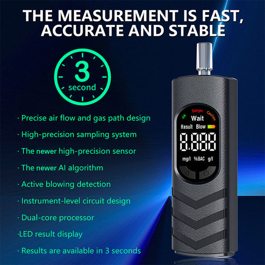 ⏳Limited time – 55% OFF⏰🔋 Rechargeable Breathalyzer with LCD Screen and Voice Broadcast