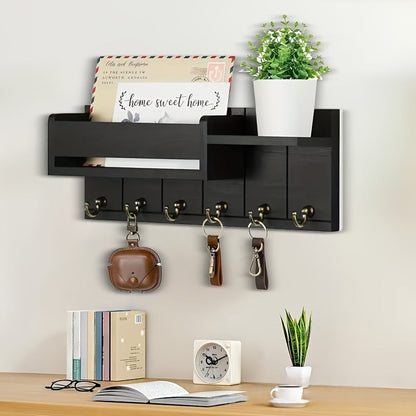 🔥 LAST DAY: 50% OFF!! 🏆Wall-Mounted Mail and Key Holder with Shelf