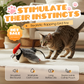 ⏳LAST DAY SALE 50% OFF !!📢Electric Plush Cat Teaser Toy with Sounds