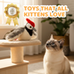 ⏳LAST DAY SALE 50% OFF !!📢Electric Plush Cat Teaser Toy with Sounds