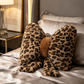 Leopard Print Bowknot Throw Pillow