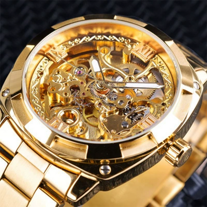 ⏳🔥LIMITED-TIME 50% OFF! ⏰Skeleton Automatic Watch – See The Movement, Feel The Craft – Self-Winding, Gold-Tone, Dress-Casual Style for Every Occasion 💼