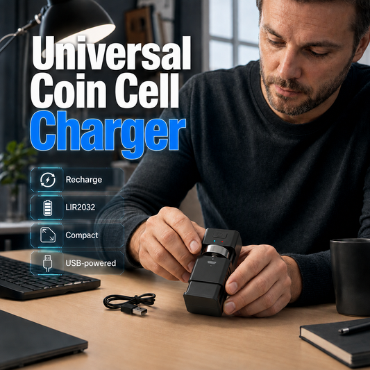 ⏳🔥LIMITED-TIME 50% OFF! ⏰Portable Rechargeable Coin Cell Battery Charger