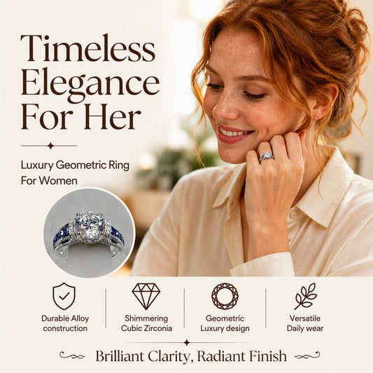 ⏳🔥LIMITED-TIME 50% OFF! ⏰Elegant Cubic Zirconia Cocktail Ring – Dazzling stone, sleek design & lightweight – Perfect for parties & special occasions 💎