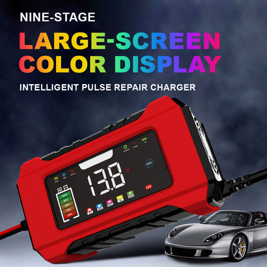 ⏳🔥LIMITED-TIME 50% OFF! ⏰12V 6A Smart Car Battery Charger with LCD Display