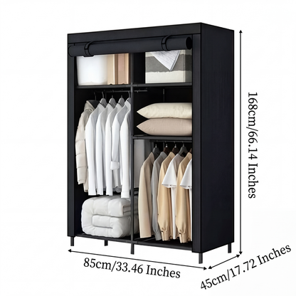 ⏳🔥LIMITED-TIME 50% OFF! ⏰🧵 Easy‑Assemble Non‑Woven Fabric Wardrobe – Spacious, Sturdy, Dust‑proof ✨