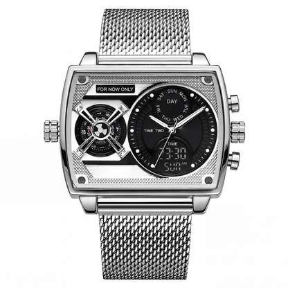 ⏳🔥LIMITED-TIME 50% OFF! ⏰Men's Square Luminous Watch with Dual Chronograph⌚️