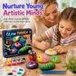 ⏳🔥LIMITED-TIME 50% OFF! ⏰🎨Kids Creative DIY Rock Painting Kit – Real Stones & Shells, Vibrant Glowing Neon Paint & Washable Safe Materials – Nurture Young Artistic Mind 🏔