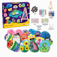 ⏳🔥LIMITED-TIME 50% OFF! ⏰🎨Kids Creative DIY Rock Painting Kit – Real Stones & Shells, Vibrant Glowing Neon Paint & Washable Safe Materials – Nurture Young Artistic Mind 🏔