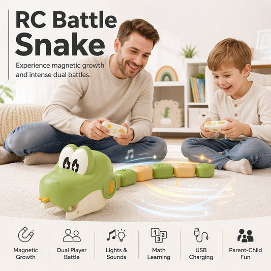 ⏳🔥LIMITED-TIME 50% OFF! ⏰Remote Control Snake Toy with Magnetic Splicing Segments🐍