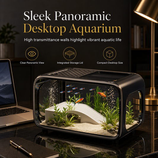 ⏳🔥LIMITED-TIME 50% OFF! ⏰🐠 Transparent Fish Tank – With lid, decorative & ideal for living room 🏠✨