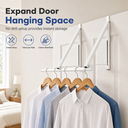 ⏳🔥LIMITED-TIME 50% OFF! ⏰🧥 Over‑Door Coat Rack – No‑drill, folding & heavy‑duty 🚪✨