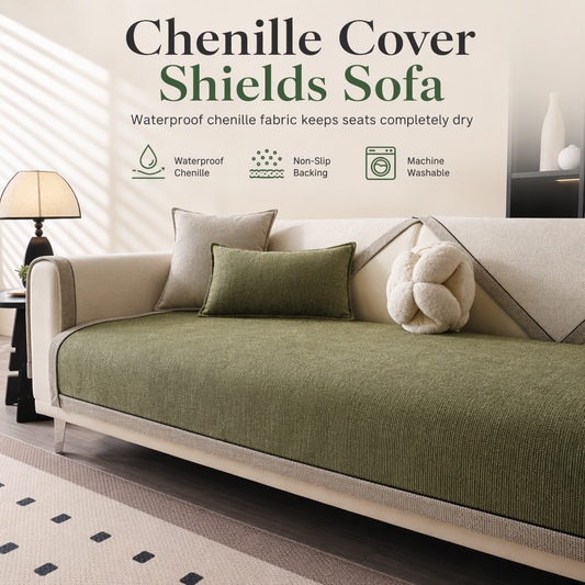 ⏳🔥LIMITED-TIME 50% OFF! ⏰🌸Waterproof Chenille Sofa Cushion Cover Non Slip Urine Proof Sofa Pad for All Seasons🛋️