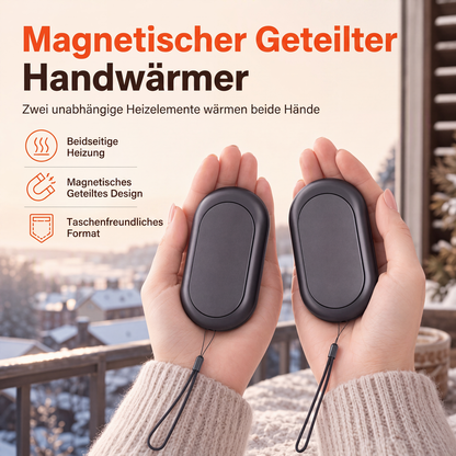 ⏳🔥LIMITED-TIME 50% OFF! ⏰Magnetic, Splittable 2-in-1 Rechargeable Hand Warmer – Mini Portable USB Electric Hand Warmer