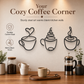 ⏳🔥LIMITED-TIME 50% OFF! ⏰Creative Metal Coffee Cup Wall Art 20.3cm Height Hanging Iron Decor for Home Cafe Indoor Wall Decoration☕️