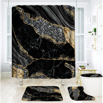 ⏳🔥LIMITED-TIME 50% OFF! ⏰Elegant Marble Pattern Bathroom Shower Curtain🛁