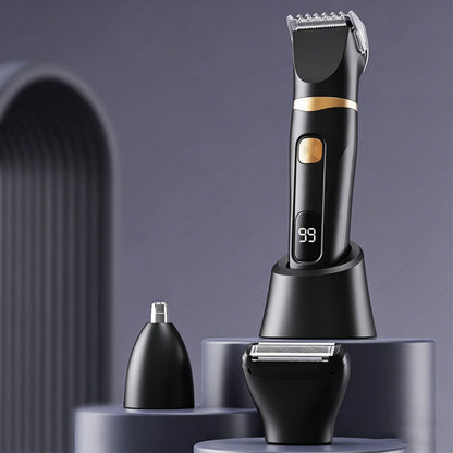 ⏳🔥LIMITED-TIME 50% OFF! ⏰ 3-in-1 Grooming Kit ✂️🔋– USB Rechargeable, LED Display & Stainless Steel Blades – For Nose, Ear & Detail Trimming 💈