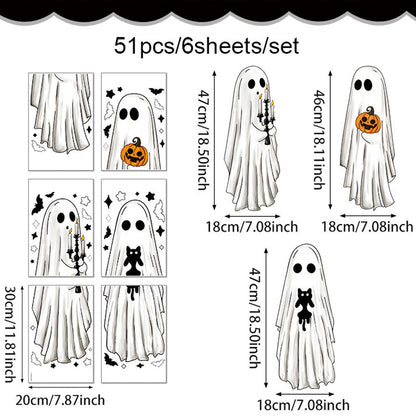 ⏳🔥LIMITED-TIME 50% OFF! ⏰Cute & Fun Halloween Ghost Static Window Cling👻