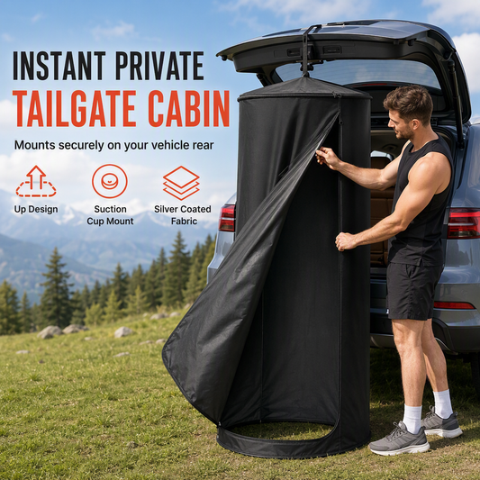 ⏳🔥LIMITED-TIME 50% OFF! ⏰Portable Quick Opening Car Rear Shower Tent | Outdoor Camping Single Person Changing Room and Privacy Toilet Tent🚗⛺🚿