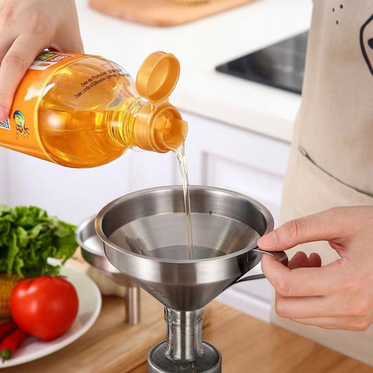 ⏳🔥LIMITED-TIME 50% OFF! ⏰ Stainless Steel Filter Funnel – Kitchen & Lab Multi-Use ✨