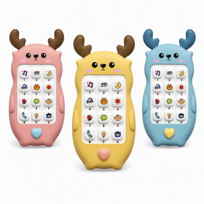 ⏳🔥LIMITED-TIME 50% OFF! ⏰👶Learn & Play: Bilingual Baby Toy Phone With Cartoon Deer – Music, Stories & Early Education For Toddlers📱