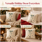 ⏳🔥LIMITED-TIME 50% OFF! ⏰Embroidered Christmas Tree Throw Pillow Cover with Bow (45x45cm) | Decorative Cushion Cover for Living Room Sofa🎄🧸