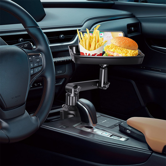 ⏳🔥LIMITED-TIME 50% OFF! ⏰Car Cup Holder Tray: 360° Swivel, Extendable Surface, Phone Slot, Tool-Free Install🚗