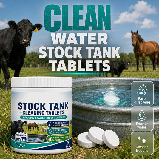⏳🔥LIMITED-TIME 50% OFF! ⏰💧Fast-Dissolving Livestock Water Tank Cleaning Tablets🐄🐂