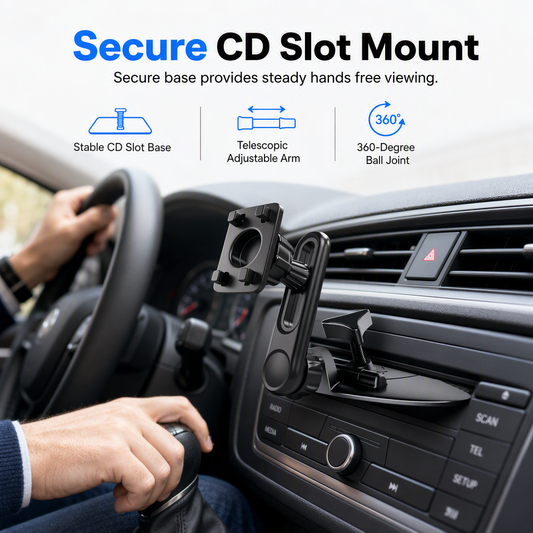 ⏳🔥LIMITED-TIME 50% OFF! ⏰Car CD Slot and Air Vent Adjustable Gravity Phone Mount Holder Bracket Accessory🚗