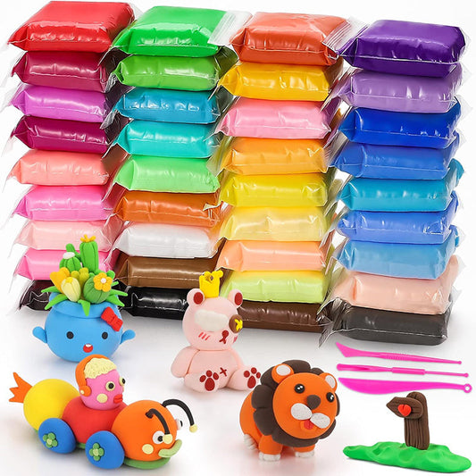 ⏳🔥LIMITED-TIME 50% OFF! ⏰ 🟡 Multi-Color Lightweight Clay Set – Air Dry, Soft Mold, Non-toxic 🎨✨