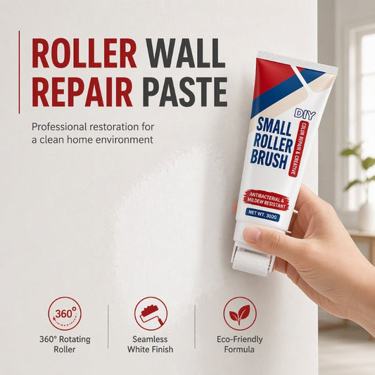 ⏳🔥LIMITED-TIME 50% OFF! ⏰🖌️ Wall Repair Paste – With Integrated Roller Brush, Waterproof & Family-Safe – Easy DIY for Stains, Cracks & Marks 🧱🏠