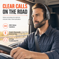 ⏳🔥LIMITED-TIME 50% OFF! ⏰Wireless Bluetooth Call Center Headset with ENC Environmental Noise Cancellation and Auto Pairing for Customer Service and Truck Drivers🎧