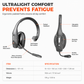 ⏳🔥LIMITED-TIME 50% OFF! ⏰Wireless Bluetooth Call Center Headset with ENC Environmental Noise Cancellation and Auto Pairing for Customer Service and Truck Drivers🎧
