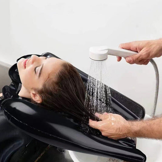 ⏳🔥LIMITED-TIME 50% OFF! ⏰ Portable Inflatable Shampoo Basin – 24×15×4 Inch Soft PVC Design, Neck Protective Airbag & Lightweight 155g – Easy Hair Washing for Elderly, Disabled & Bedridden 🛁💆‍♀️