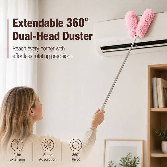 ⏳🔥LIMITED-TIME 50% OFF! ⏰Extendable 360° Rotating Double-Head Electrostatic Duster🧹🧼