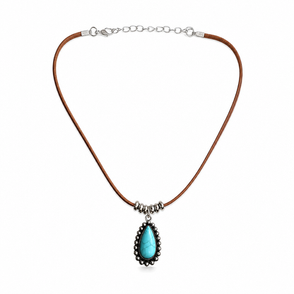 ⏳🔥LIMITED-TIME 50% OFF! ⏰Vintage Bohemian Style Suede Layering Necklace for Women with Dragonfly or Waterdrop Pendant🦋📿