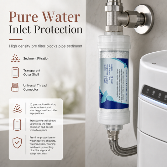 ⏳🔥LIMITED-TIME 50% OFF! ⏰🚰5 Inch PP Cotton Sediment Water Filter Cartridge – 10μm Filtration, Multi-appliance, Easy Check ✨🧪