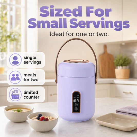 ⏳🔥LIMITED-TIME 50% OFF! ⏰Portable Mini Electric Stew Pot with Ceramic Liner🍚