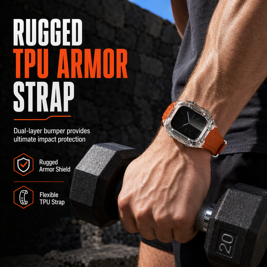 ⏳🔥LIMITED-TIME 50% OFF! ⏰Integrated Smartwatch Band with Protective Case Color Blocking Translucent Sport Strap for 40mm 41mm 42mm 44mm 45mm 46mm 49mm⌚️