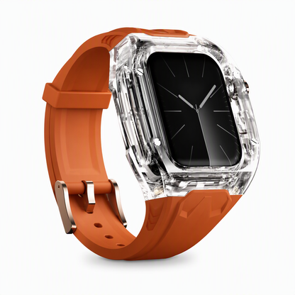 ⏳🔥LIMITED-TIME 50% OFF! ⏰Integrated Smartwatch Band with Protective Case Color Blocking Translucent Sport Strap for 40mm 41mm 42mm 44mm 45mm 46mm 49mm⌚️