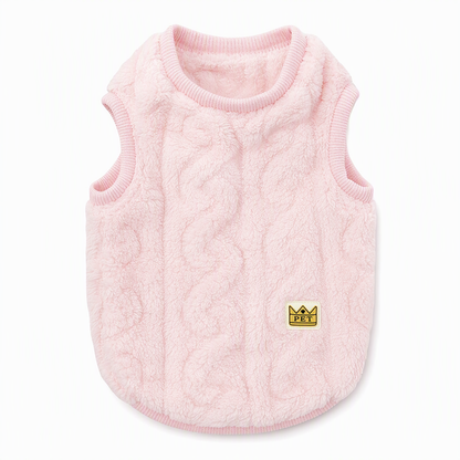 ⏳🔥LIMITED-TIME 50% OFF! ⏰Warm Double Sided Fleece Pet Sweatshirt with Cable Knit Design Autumn Winter Dog Clothes for Small Dogs Teddy and Bichon