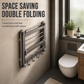 ⏳🔥LIMITED-TIME 50% OFF! ⏰🧺 Double Folding Towel Rack – Suction mount, rustproof & space-saving 🛁✨