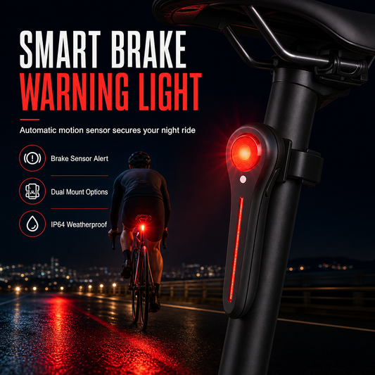 ⏳🔥LIMITED-TIME 50% OFF! ⏰⚡ Rechargeable Bicycle Brake Taillight – Smart Brake Alert, Weatherproof, Easy Install 🚴✨