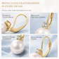 ⏳🔥LIMITED-TIME 50% OFF! ⏰Elegant Faux Pearl and Cubic Zirconia Drop Earrings for Women Daily Fashion Jewelry🤍