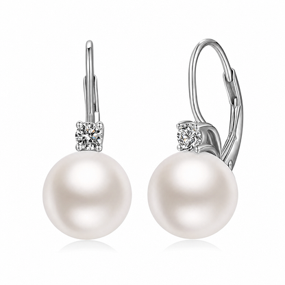 ⏳🔥LIMITED-TIME 50% OFF! ⏰Elegant Faux Pearl and Cubic Zirconia Drop Earrings for Women Daily Fashion Jewelry🤍